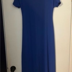 LuLaRoe Maria maxi dress, size xxs, solid blue